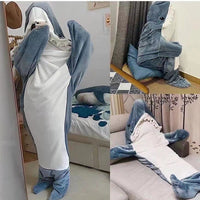 Gray-blue shark sleeping bag