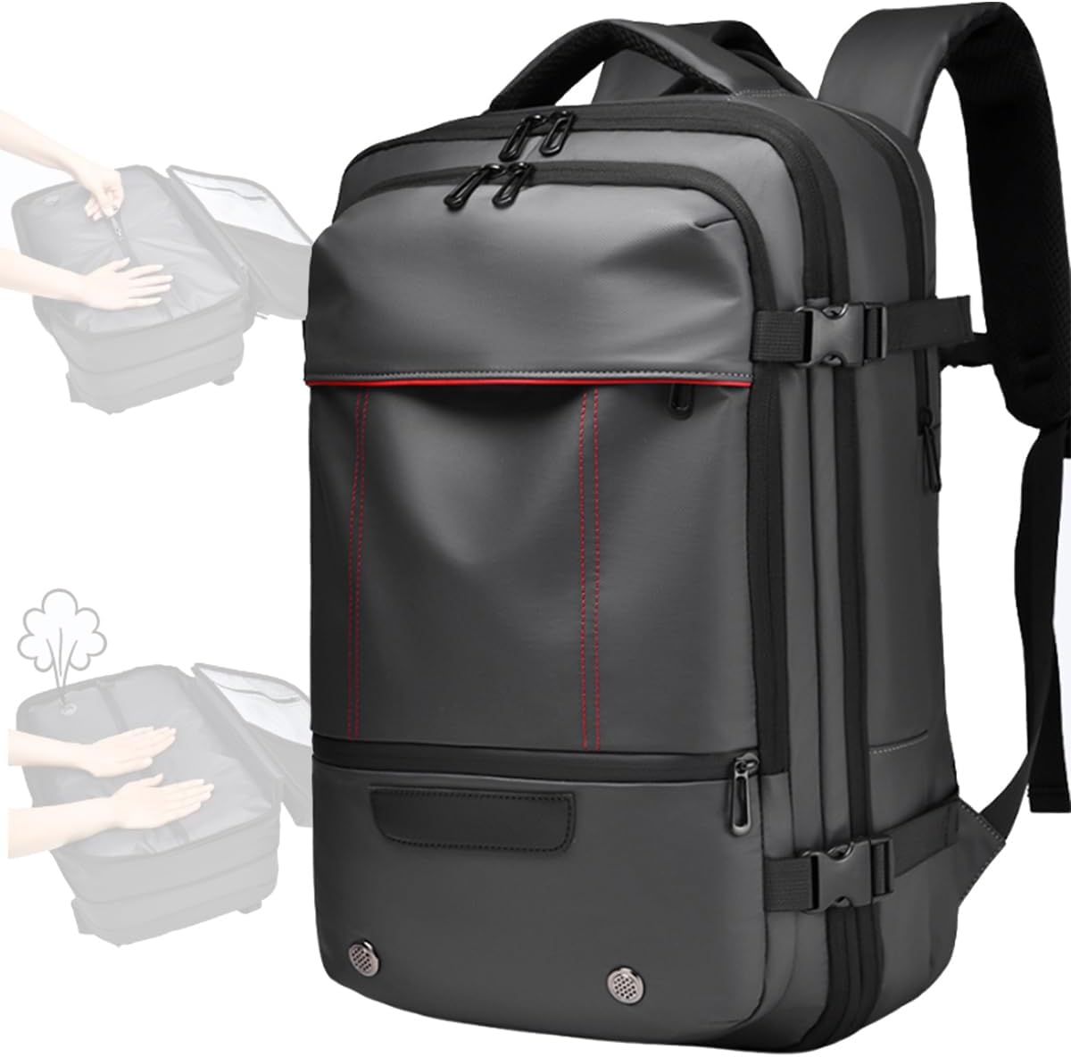 Multifunctional Expandable Travel Backpack with USB Charging & Air Pump – 40L Carry-On Approved