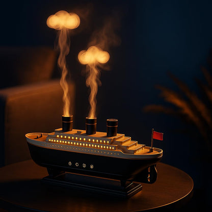 Titanic Ship Shaped LED Humidifier with Wireless Remote Control 🚢