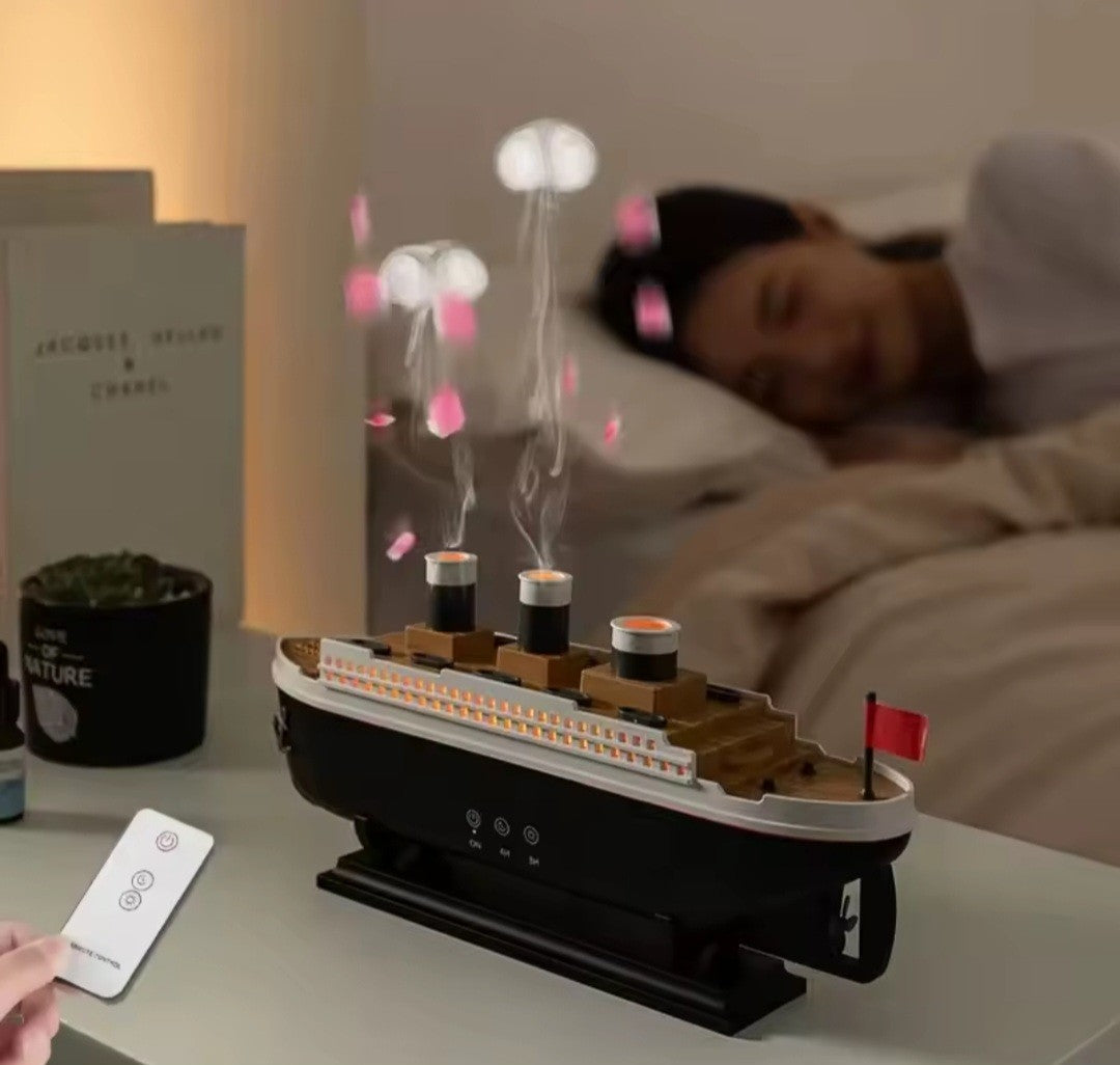 Titanic Ship Shaped LED Humidifier with Wireless Remote Control 🚢