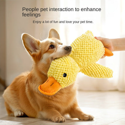 Dog Toy Plush Sleeping Duck Bite-resistant Molar Voicing To Relieve Boredom Small And Medium-sized Dog Pet Voicing Toy Yellow Duck