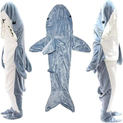 Cross-border New Shark Sleeping Bag Shark Blanket Air-conditioning Blanket Flannel Super Soft Outer Wearing Mixed Batch