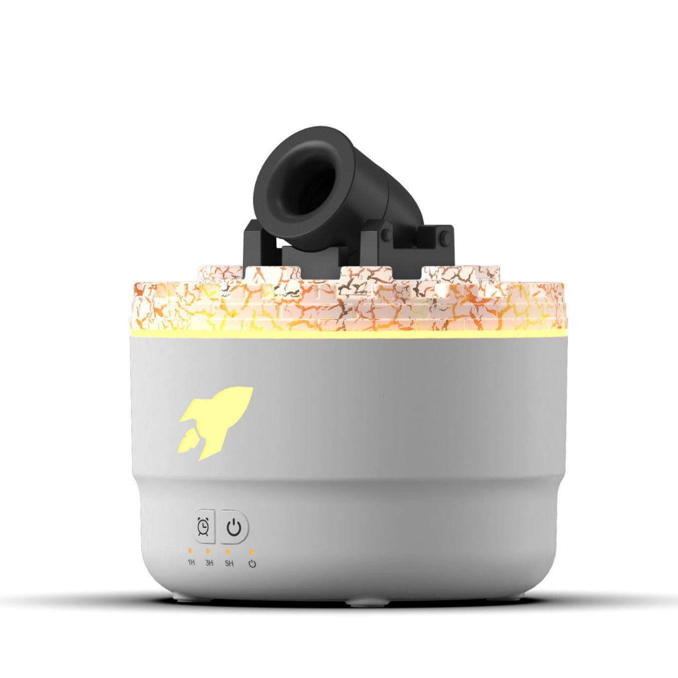 2024 New Creative Battery Colorful Crack Aromatherapy Machine Household Desktop Small Ultrasonic Smoke Ring Humidifier