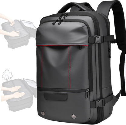 Multifunctional Expandable Travel Backpack with USB Charging &amp; Air Pump – 40L Carry-On Approved