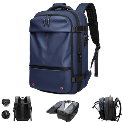 Multifunctional Expandable Travel Backpack with USB Charging &amp; Air Pump – 40L Carry-On Approved